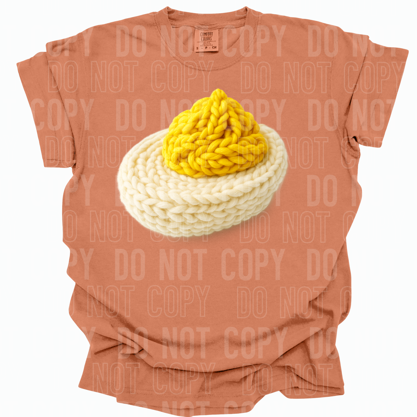 Deviled Egg Yarn Faux DTF Transfer