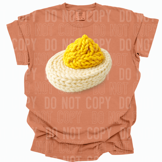 Deviled Egg Yarn Faux DTF Transfer