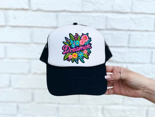 Dreamer Floral Hat Patch DTF Transfer