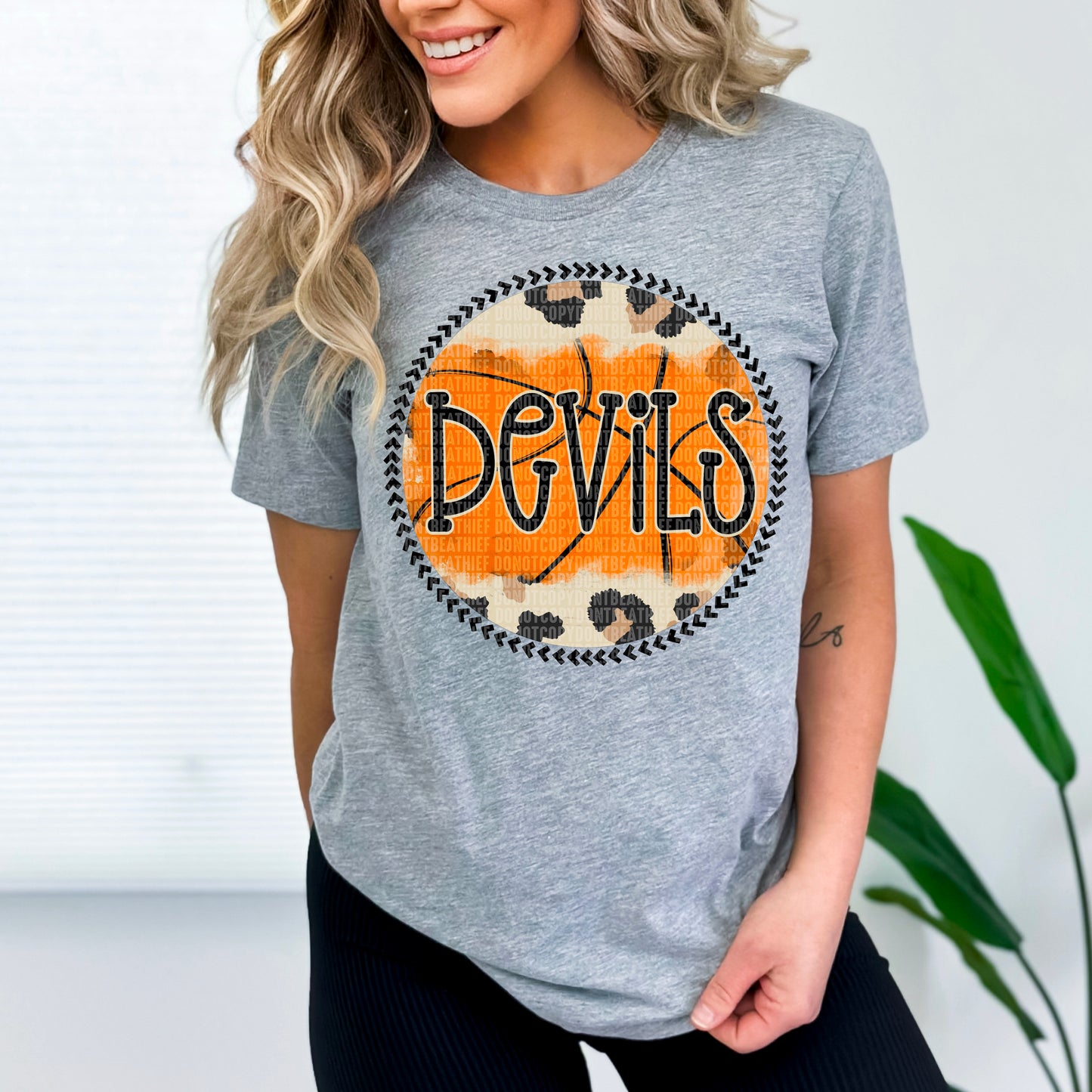 Devils Leopard Basketball Mascot DTF Transfer