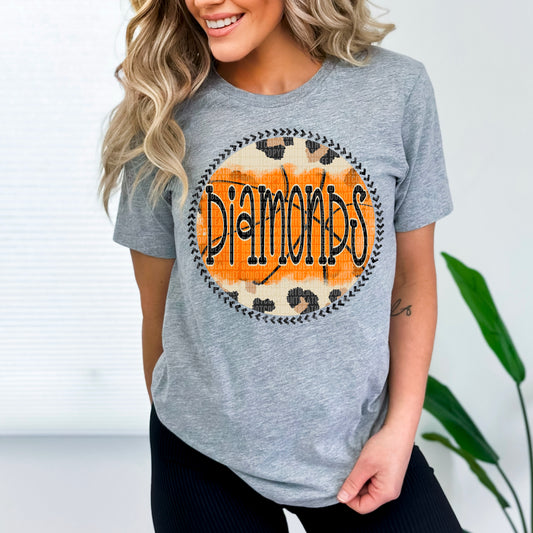 Diamonds Leopard Basketball Mascot DTF Transfer