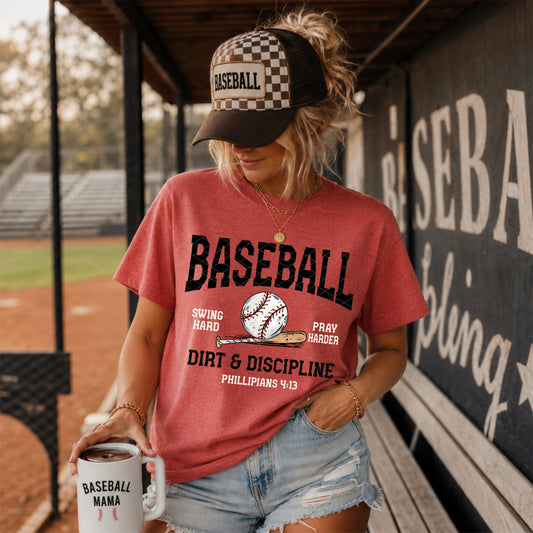 Baseball Dirt & Discipline DTF Transfer