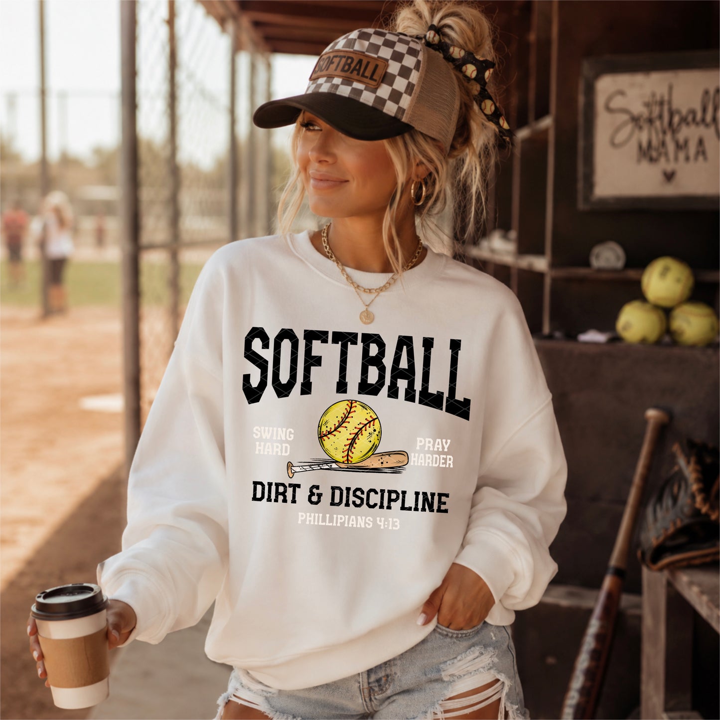Softball Dirt & Discipline DTF Transfer