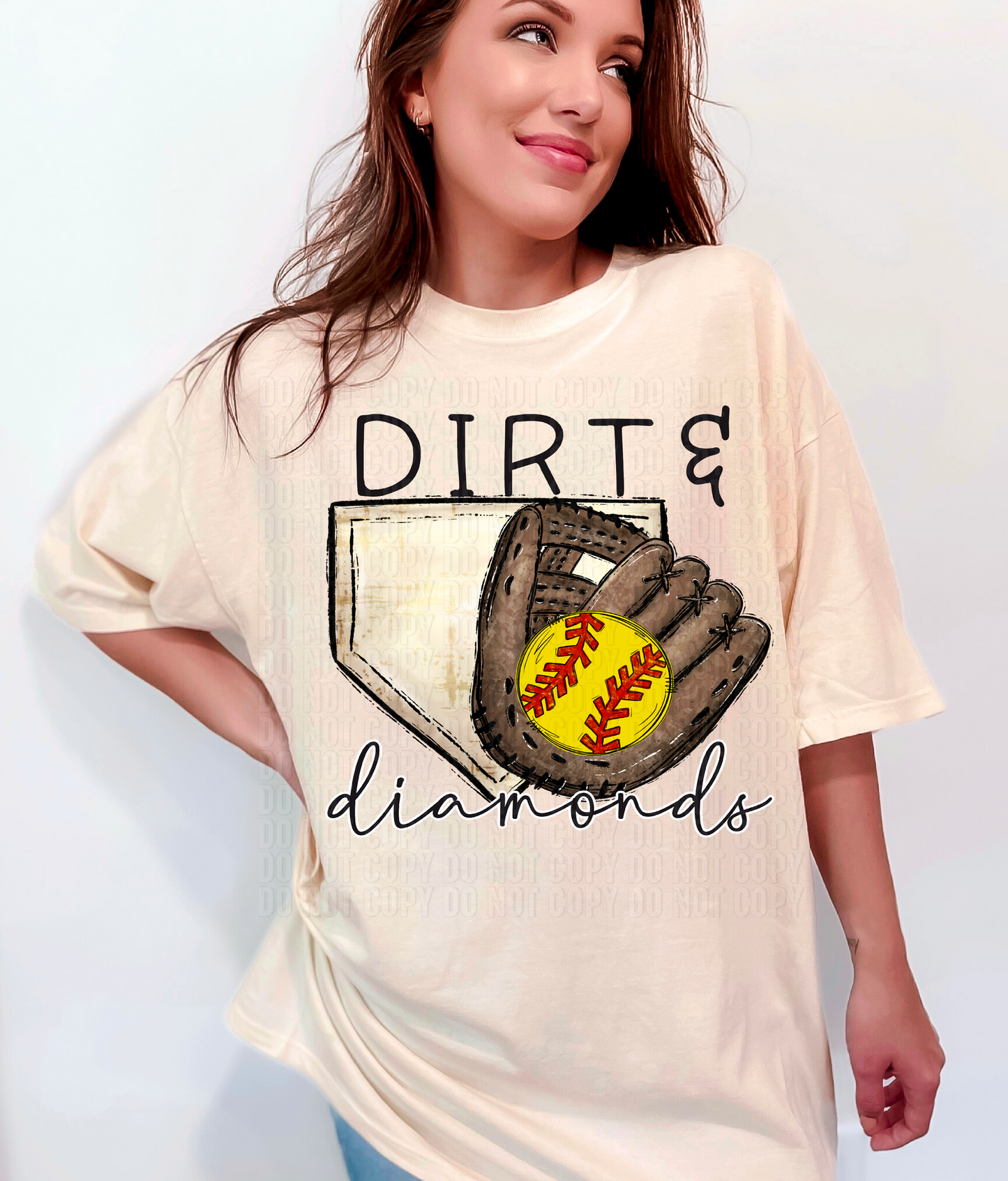 Dirt & Diamonds Softball DTF Transfer