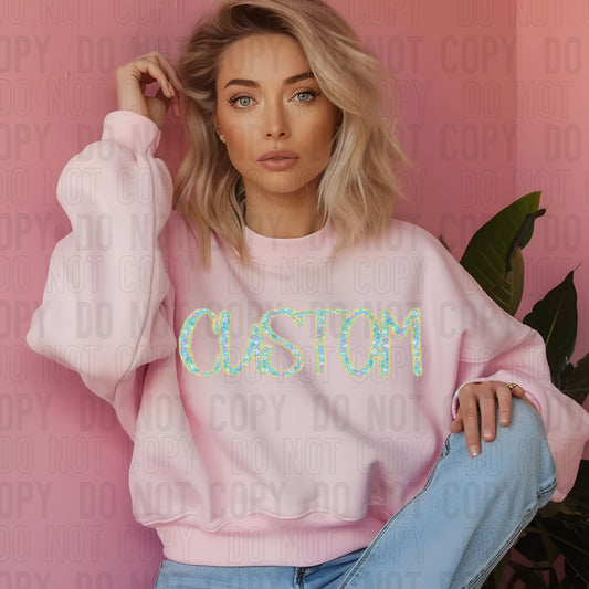 Ditzy Day Spring Doodle Custom/Name Personalized DTF Transfer