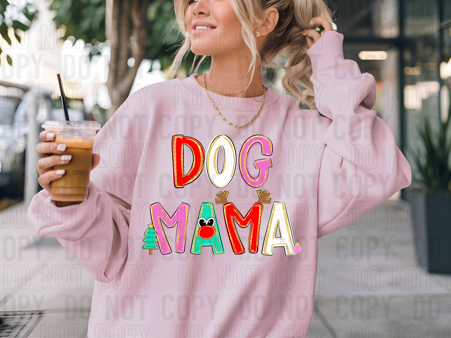 Dog Mama Merry Everything Poppy Style DTF Transfer