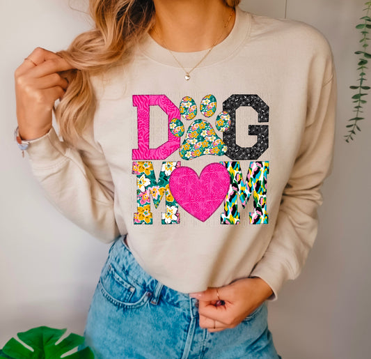 Dog Mom Overlock Brights DTF Transfer