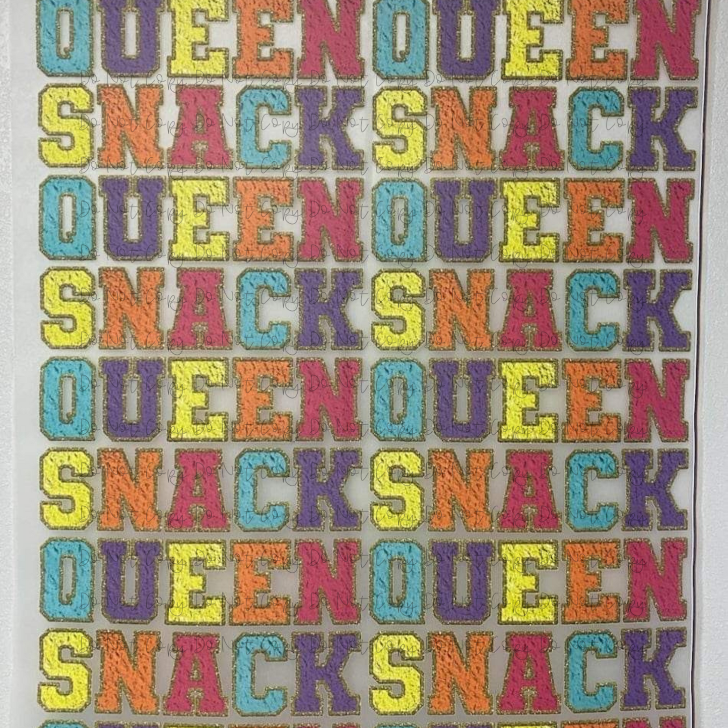 Snack Queen DTF Premade Gang Sheet (10 adult transfers)
