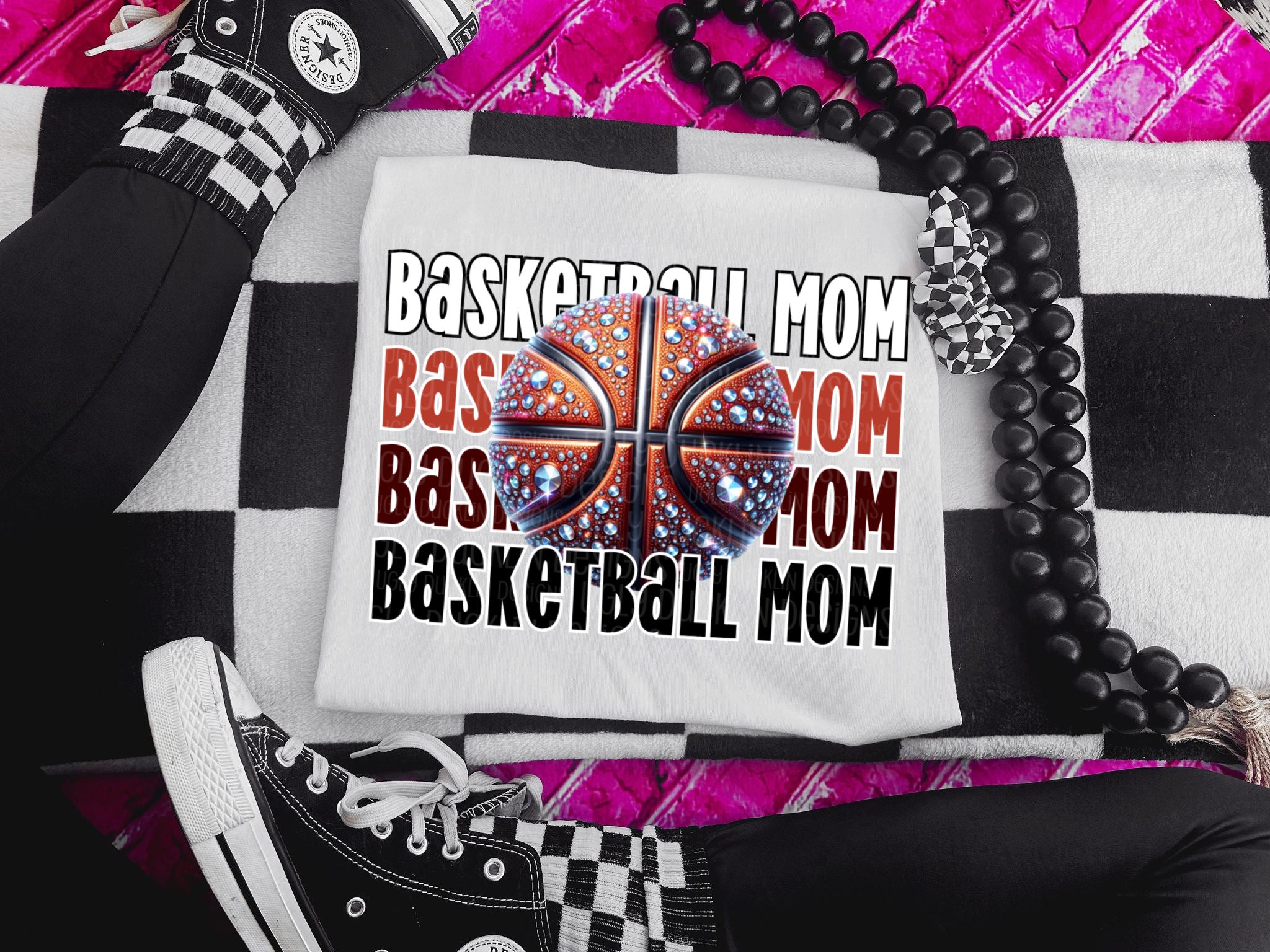 Basketball Mom Rhinestones DTF Transfer – K&M Designs