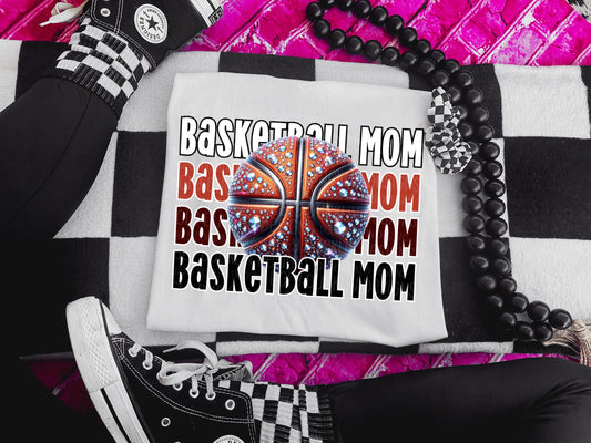 Basketball Mom Rhinestones DTF Transfer