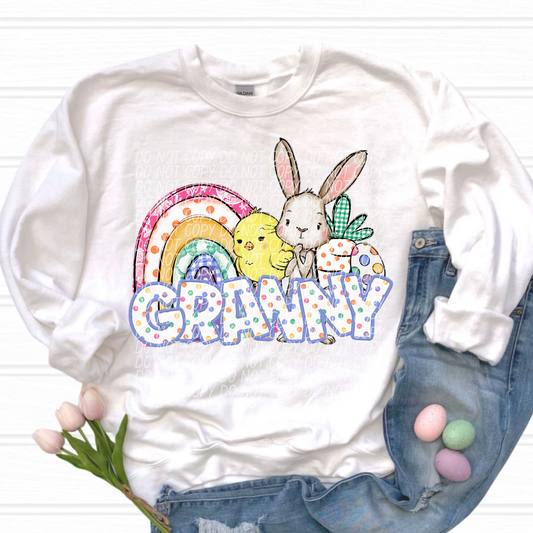 Granny Easter Name DTF Transfer