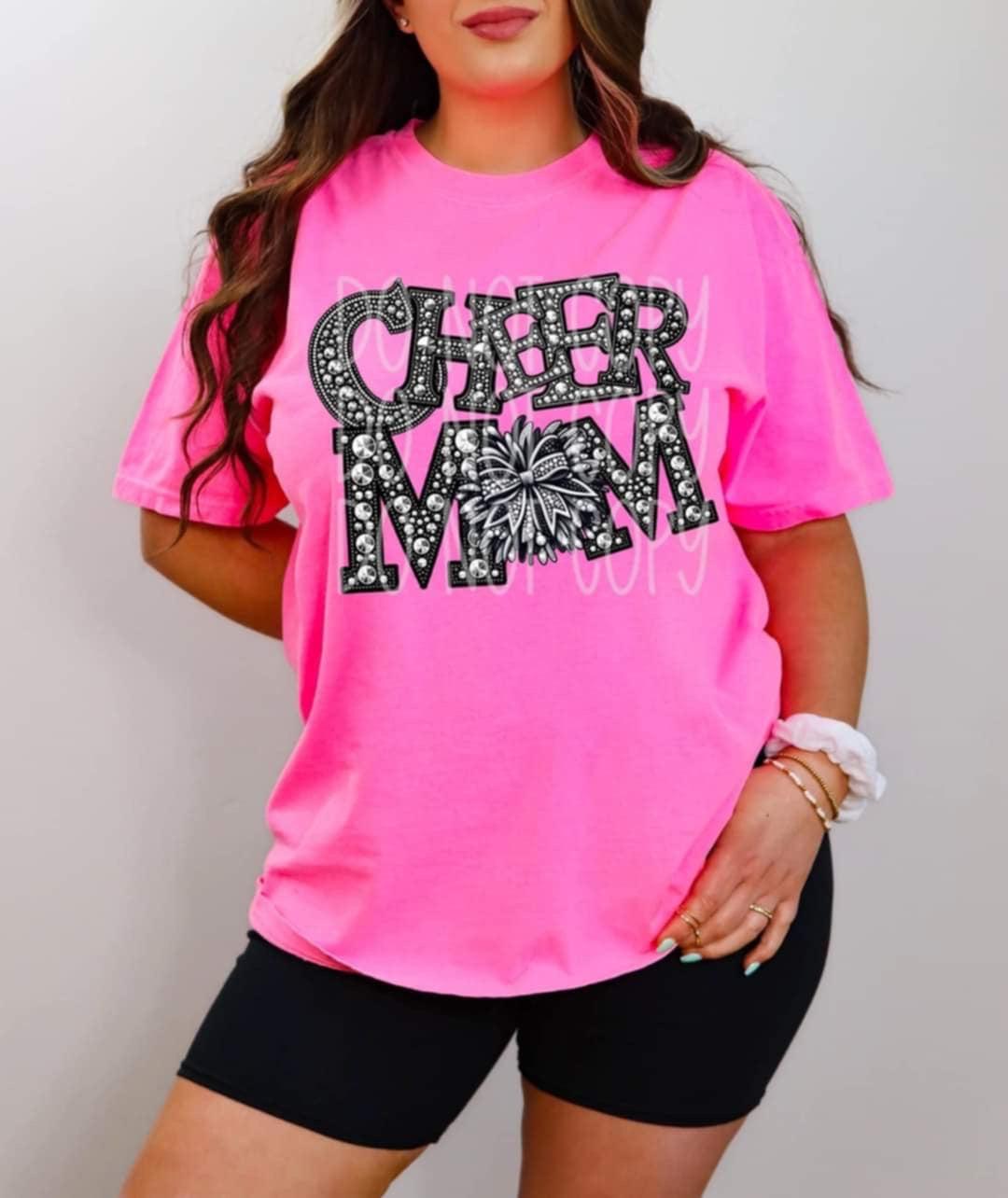 Cheer Mom Rhinestones DTF Transfer