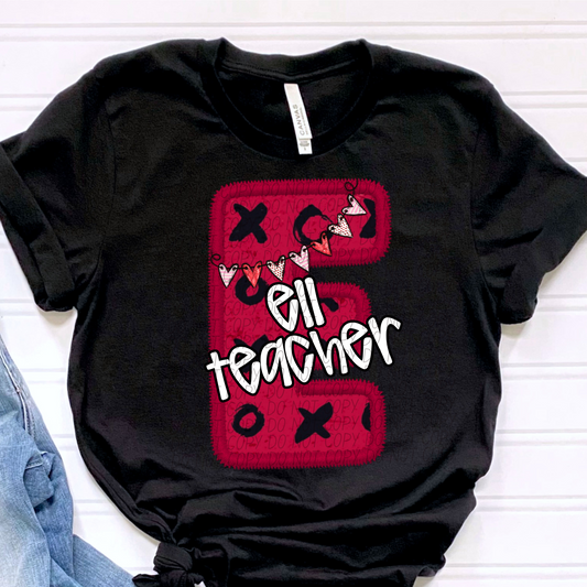 ELL Teacher Valentine Letter DTF Transfer