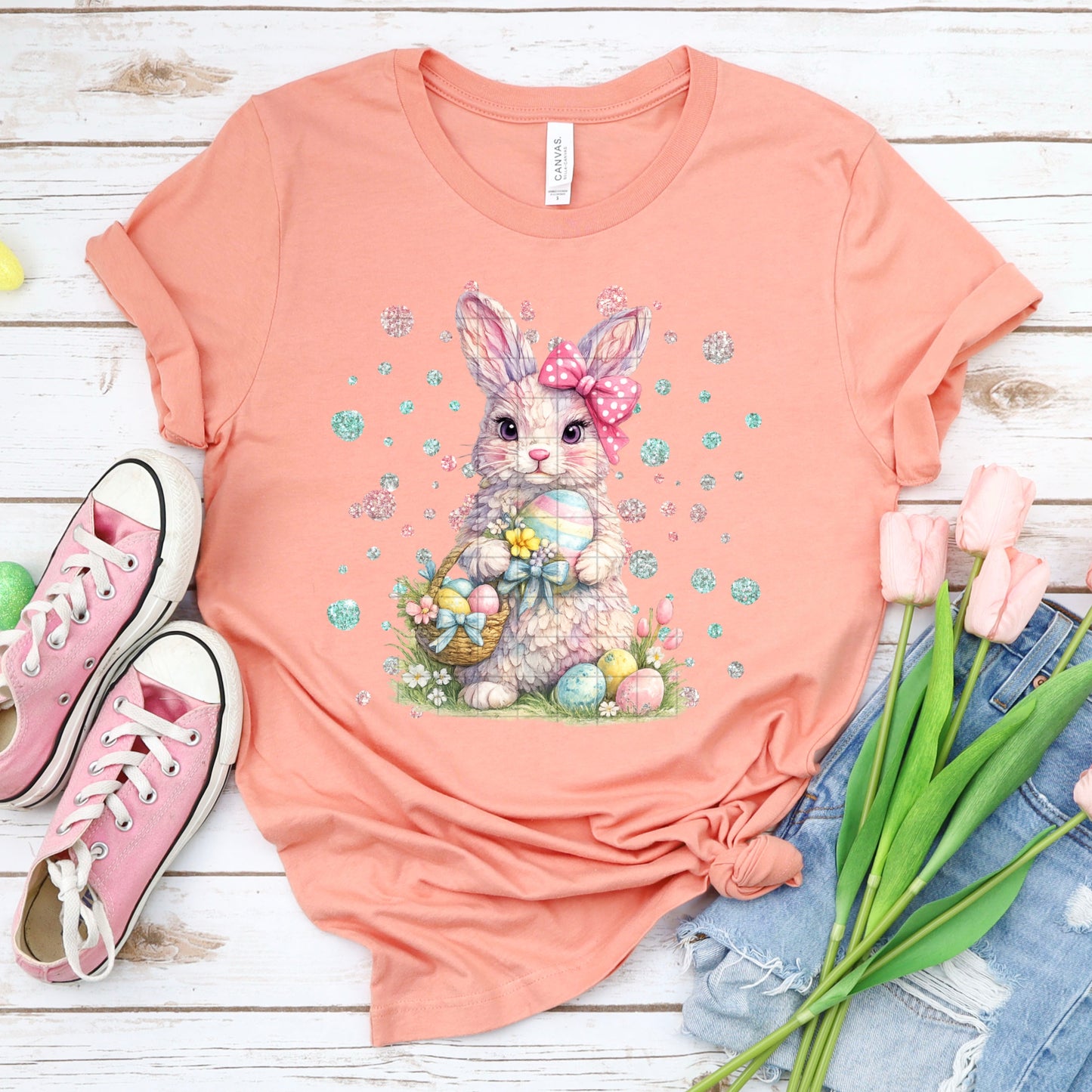 Pastel Easter Bunny DTF Transfer