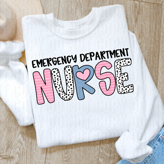 Emergency Department Nurse Hearts DTF Transfer
