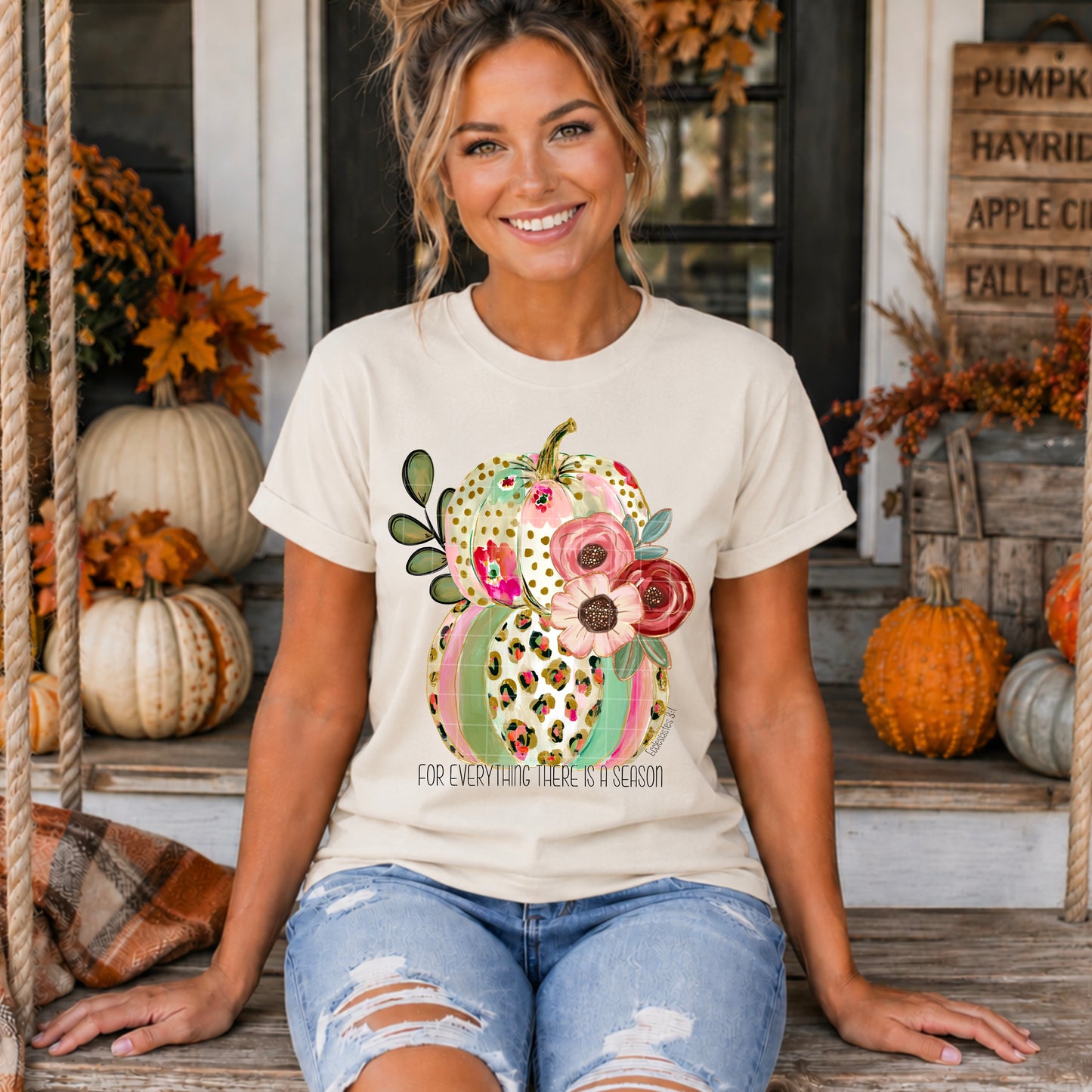 For Everything Is A Season Pumpkins DTF Transfer