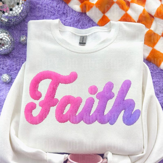 Faith Fur Ombre DTF Transfer
