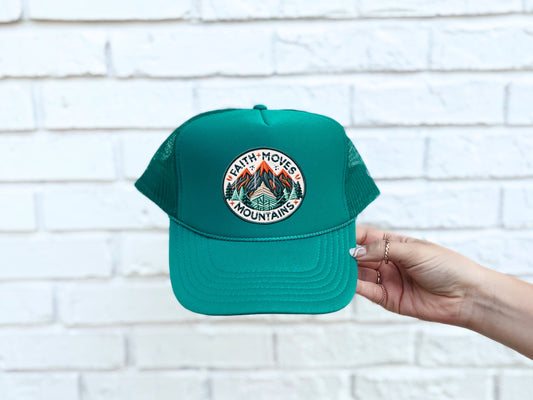 Faith Moves Mountains Scenic Hat Patch DTF Transfer