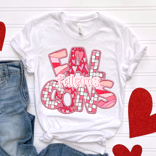 Falcons Valentine Mascot DTF Transfer