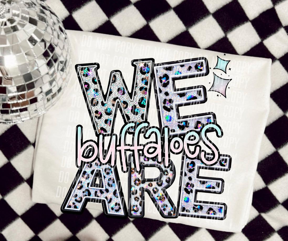 We Are Buffaloes Glittery Leopard Mascot DTF Transfer