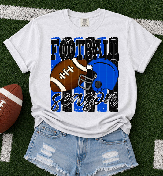 Football Season Black Blue DTF Transfer