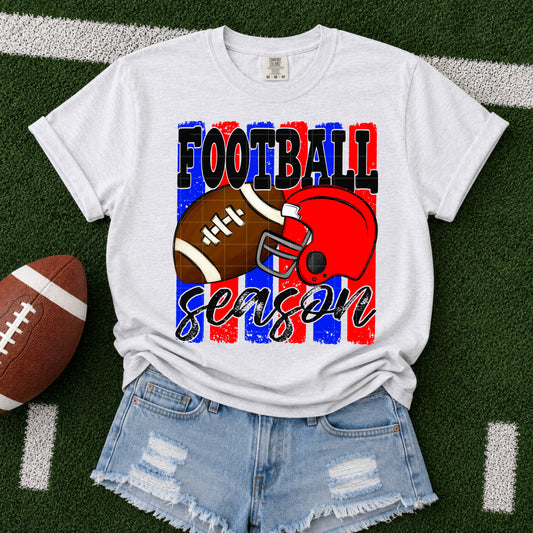 Football Season Blue Red DTF Transfer