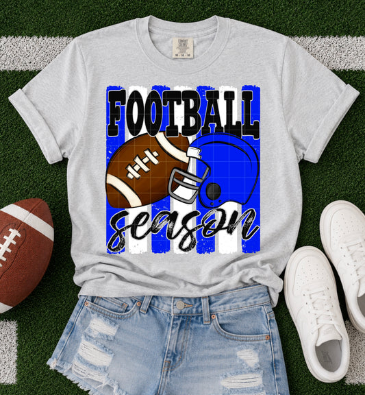 Football Season Blue White DTF Transfer