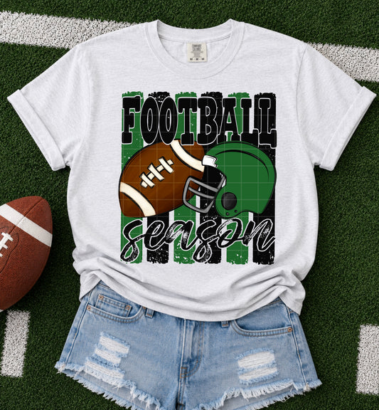Football Season Green Black DTF Transfer