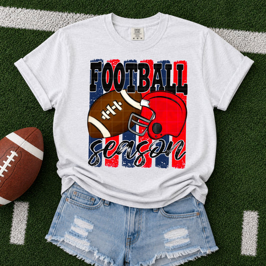 Football Season Navy Red DTF Transfer