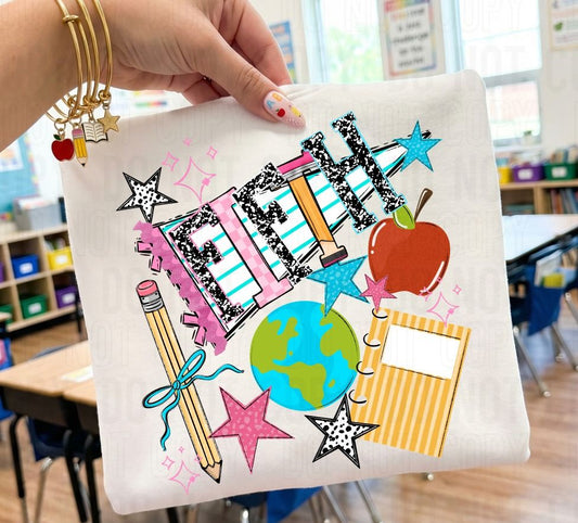 Fifth Grade Back To School Pennant DTF Transfer