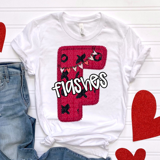 Flashes Valentine School Spirit DTF Transfer