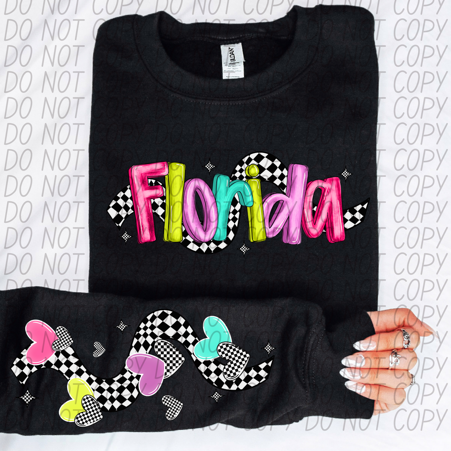 Florida Bright Checker State DTF Transfer