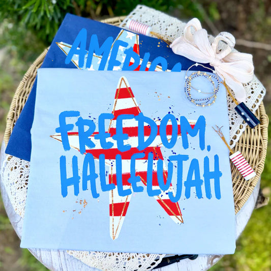 Freedom Hallelujah Star DTF Transfer