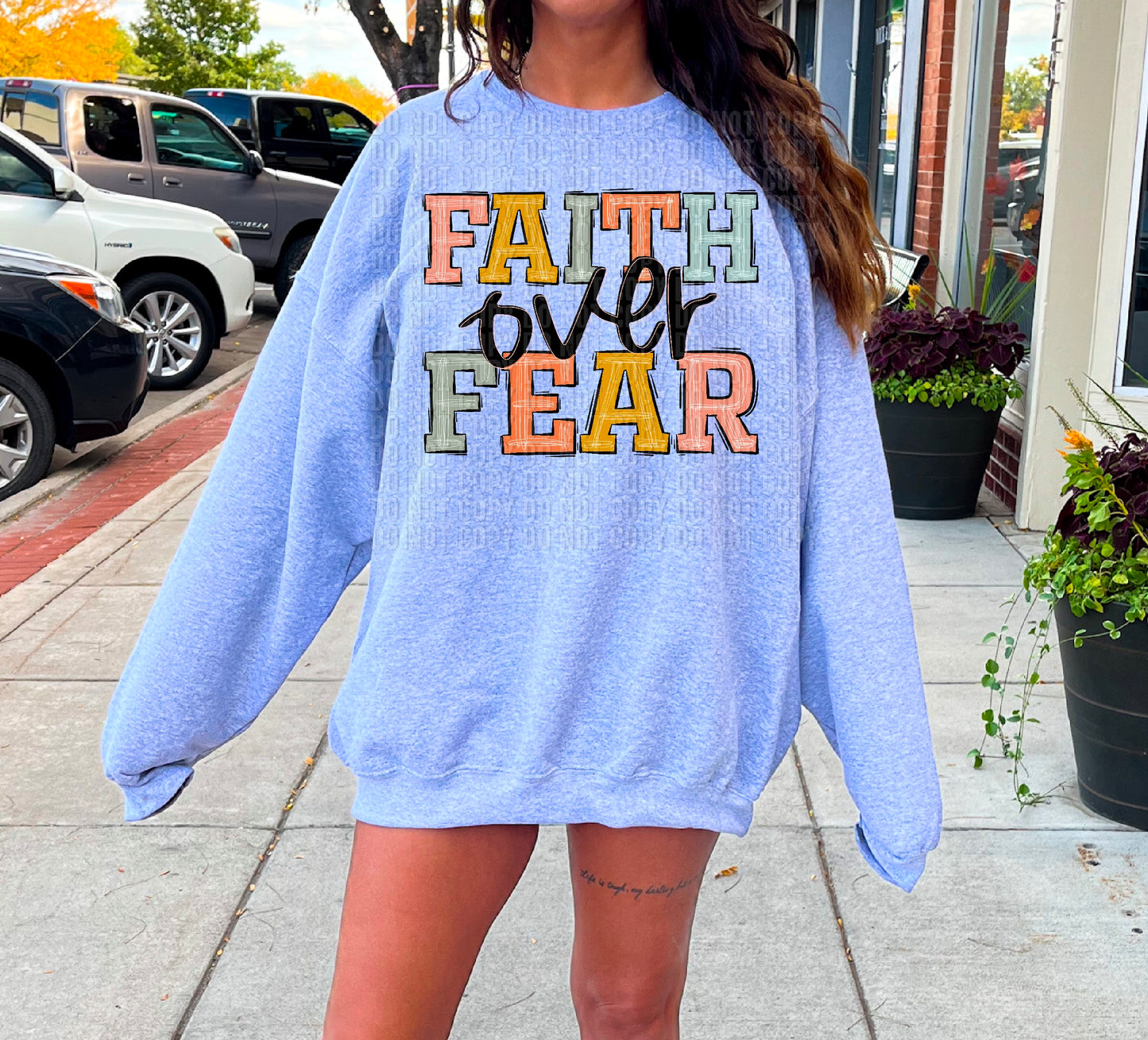 Faith Over Fear Boho DTF Transfer