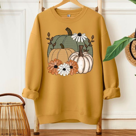 Fall Pumpkin Floral DTF Transfer