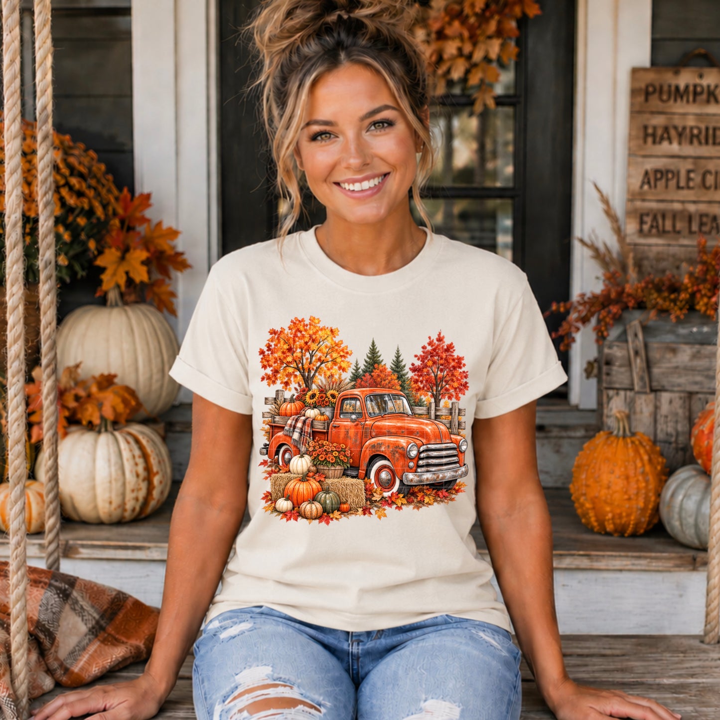 Fall Truck & Scenery DTF Transfer