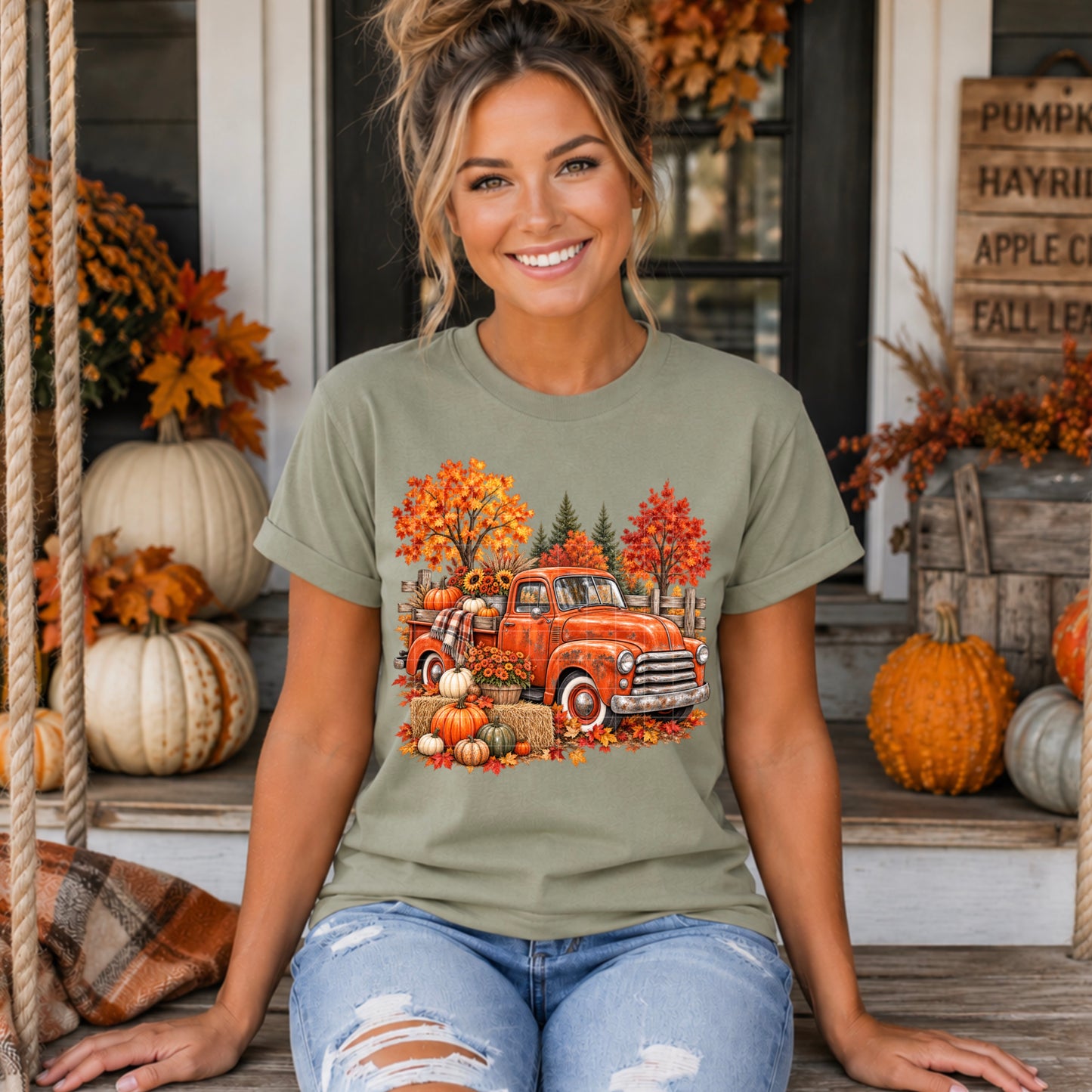 Fall Truck & Scenery DTF Transfer