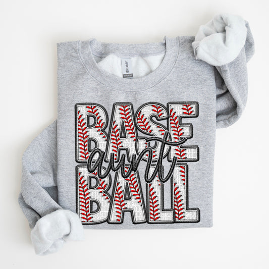 Aunt Faux Baseball DTF Transfer