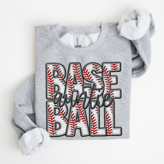 Auntie Faux Baseball DTF Transfer