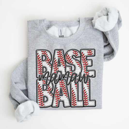 Mamaw Faux Baseball DTF Transfer
