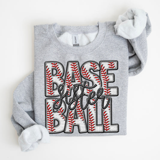 Sister Faux Baseball DTF Transfer
