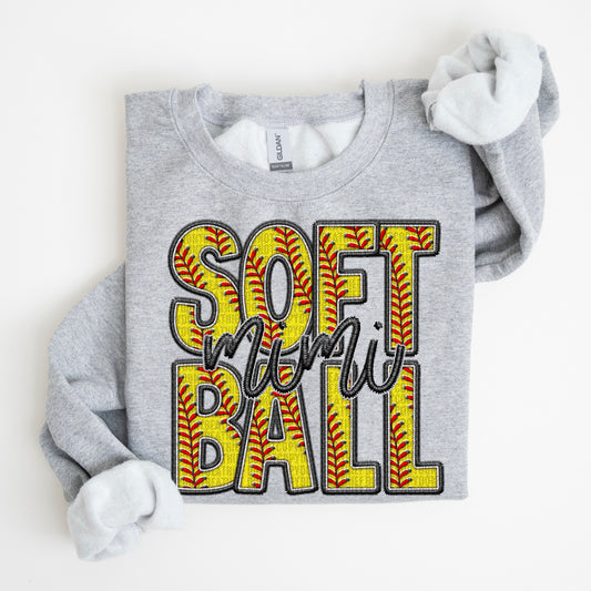 Mimi Faux Softball DTF Transfer