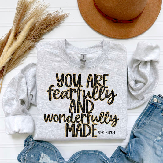 Fearfully And Wonderfully Made DTF Transfer