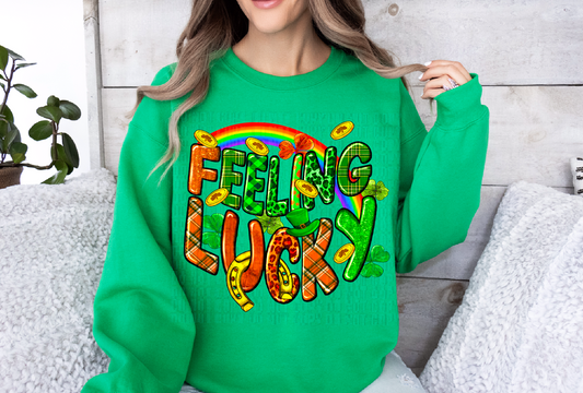 Feeling Lucky Doodle DTF Transfer