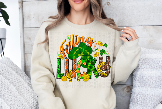 Feeling Lucky Leopard And Cowhide DTF Transfer