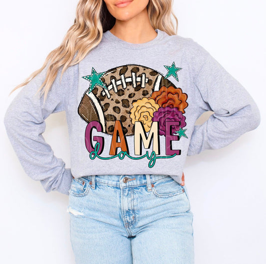 Floral Game Day And Stars DTF Transfer