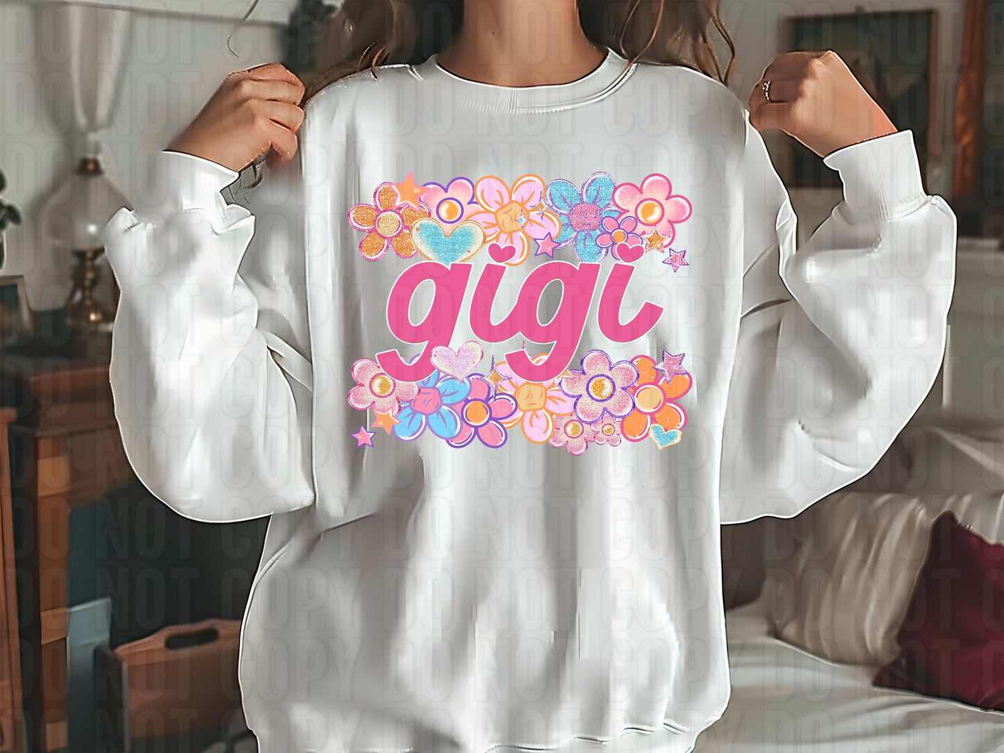 Gigi Floral Heart DTF Transfer
