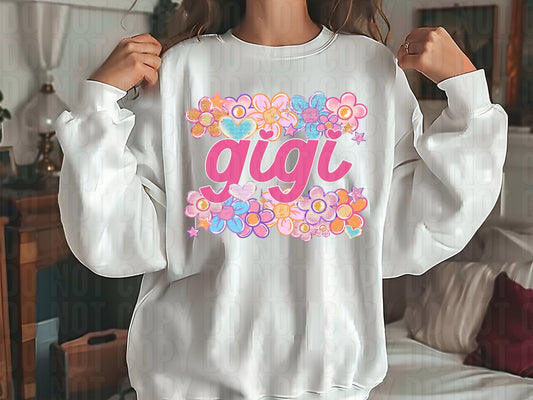 Gigi Floral Heart DTF Transfer
