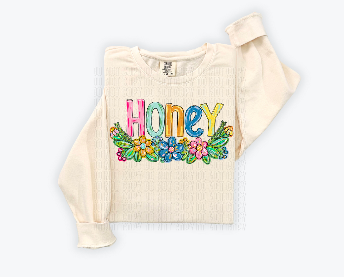 Honey Floral DTF Transfer