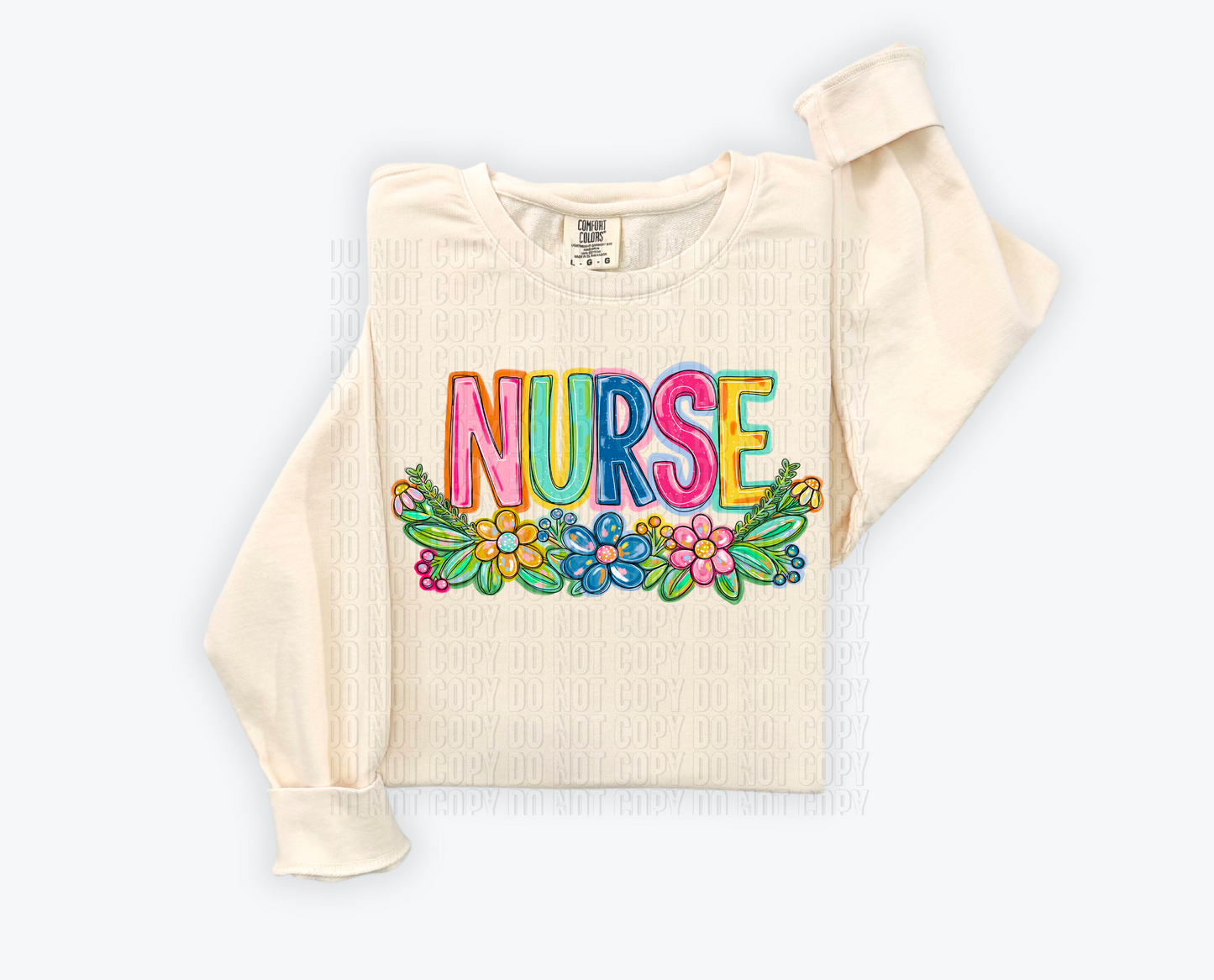 Nurse Floral DTF Transfer